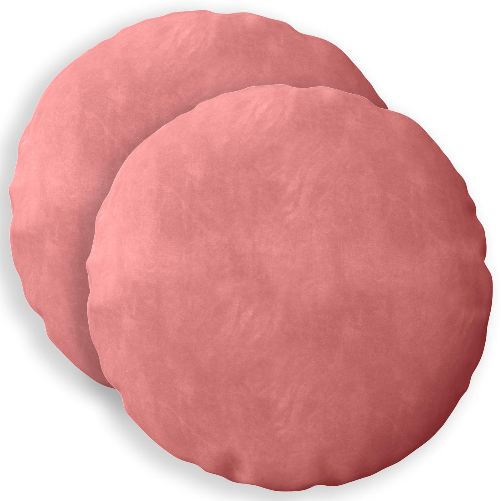 Federa 2 pcs HEERLEN Rosa Ø 30 cm Velluto