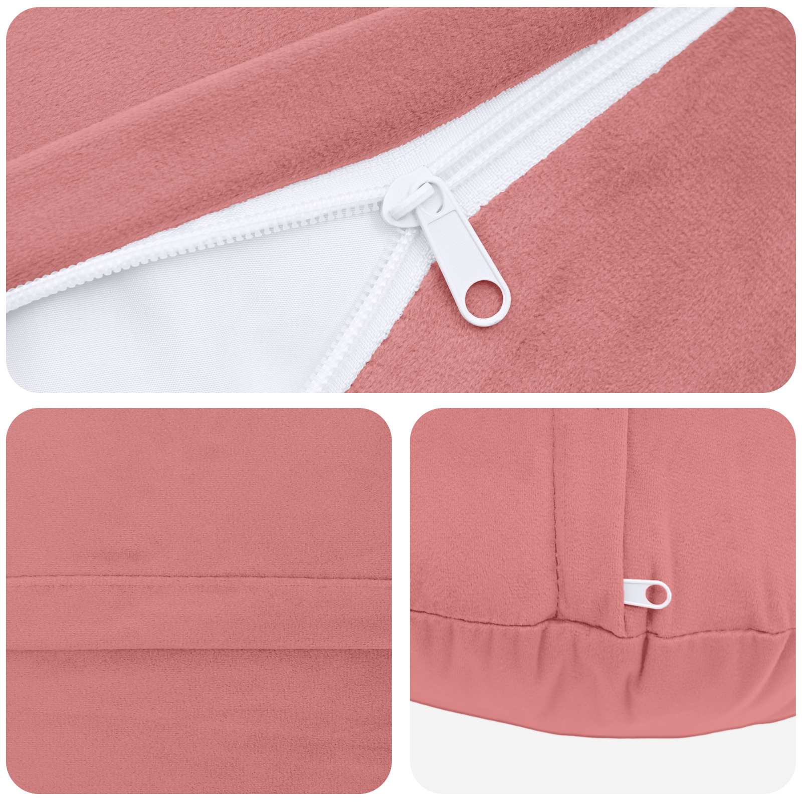 Federa 6 pcs HEERLEN Rosa Ø 30 cm Velluto