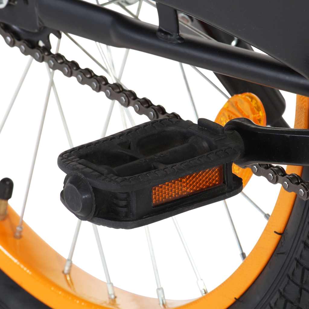 Bici per Bambini con Trasportino Frontale 20'' Nero e Arancione