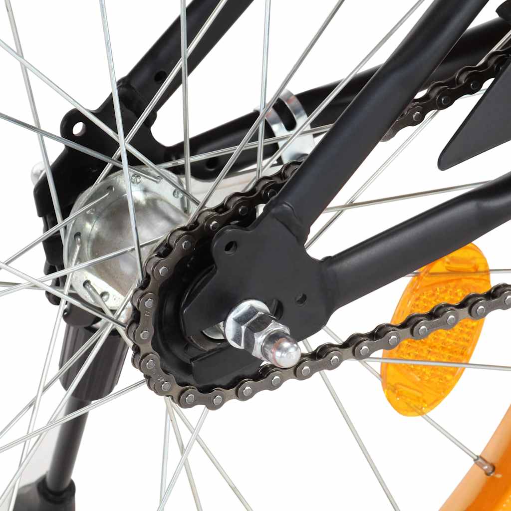 Bici per Bambini con Trasportino Frontale 20'' Nero e Arancione