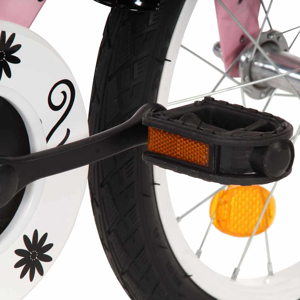 Bici per Bambini con Trasportino Frontale 14'' Bianca e Rosa