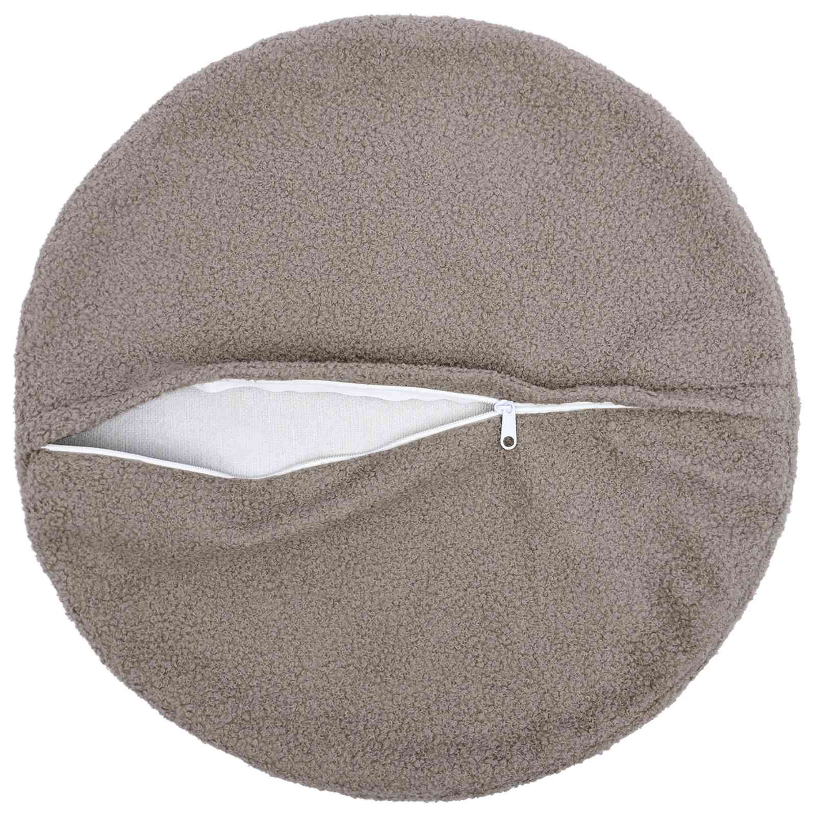 Federa 6 pcs HEERLEN Grigio Chiaro Ø 30 cm Bouclé