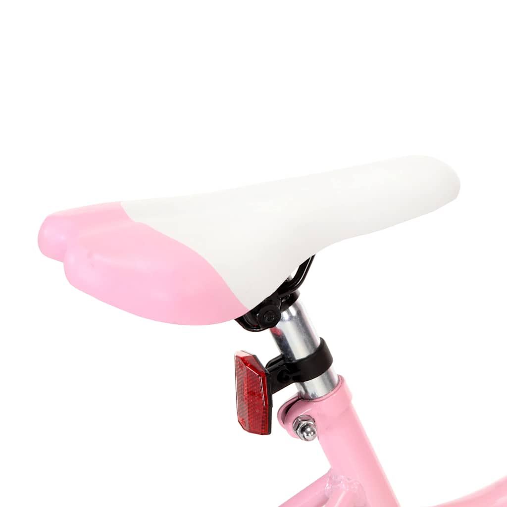Bici per Bambini con Trasportino Frontale 20'' Rosa e Nera