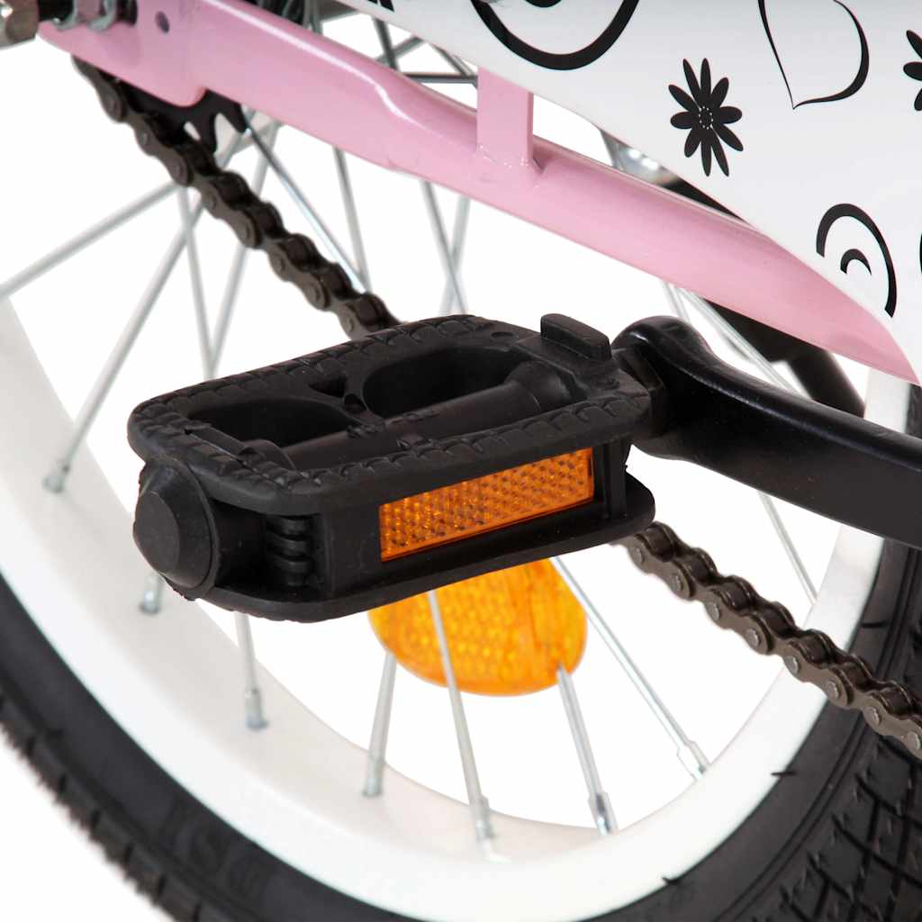 Bici per Bambini con Trasportino Frontale 20'' Rosa e Nera