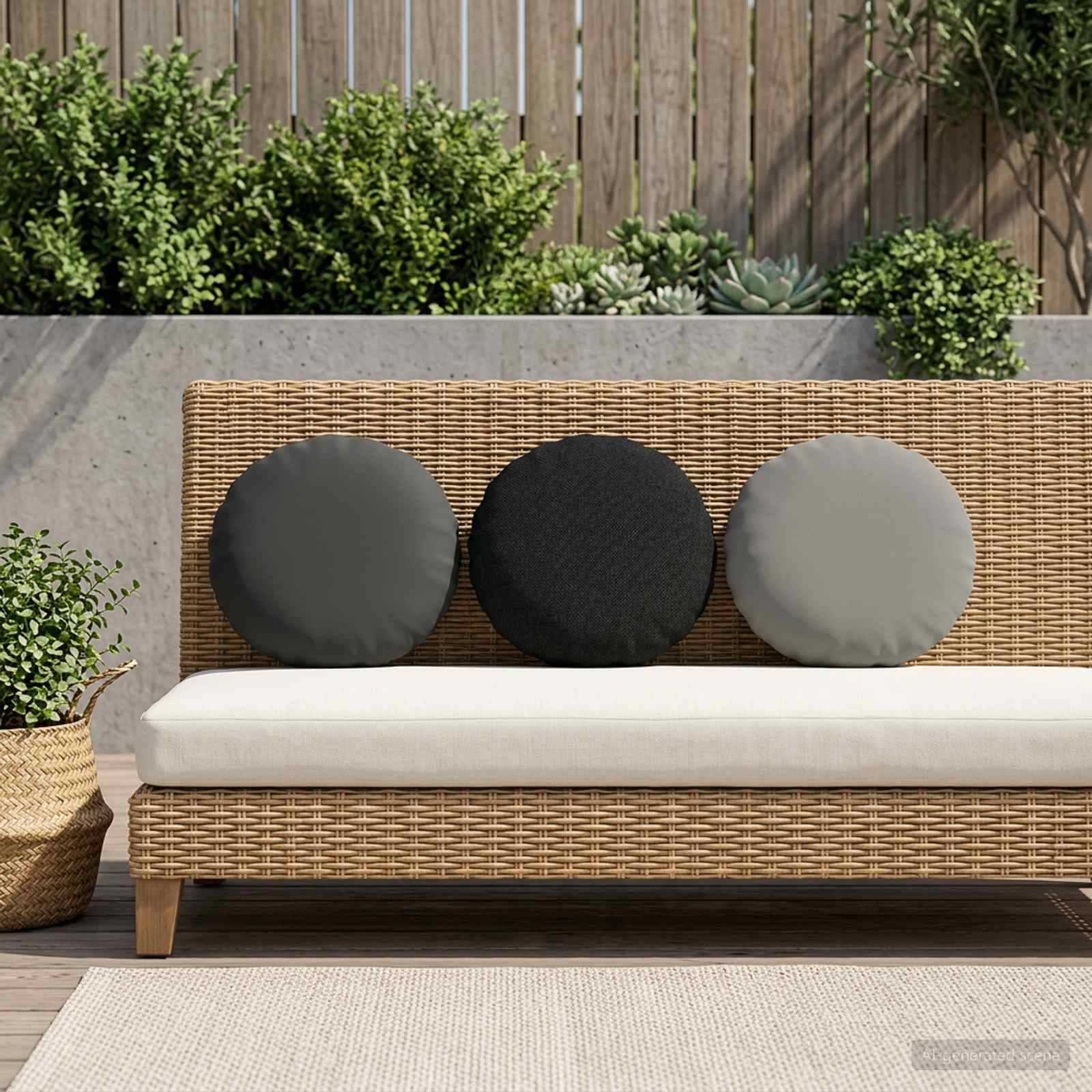 Federa 2 pcs HEERLEN Antracite Ø 30 cm Poliestere
