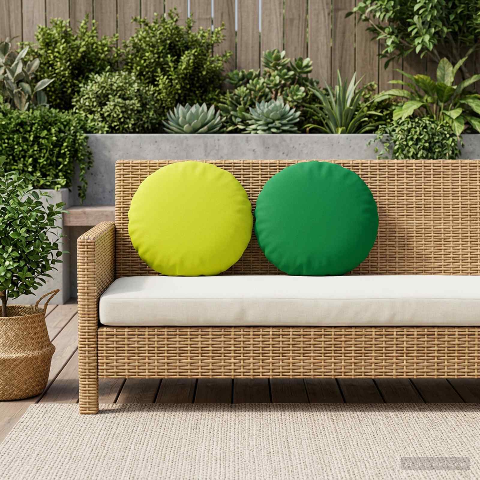 Federa 2 pcs HEERLEN Verde brillante. Ø 30 cm Poliestere