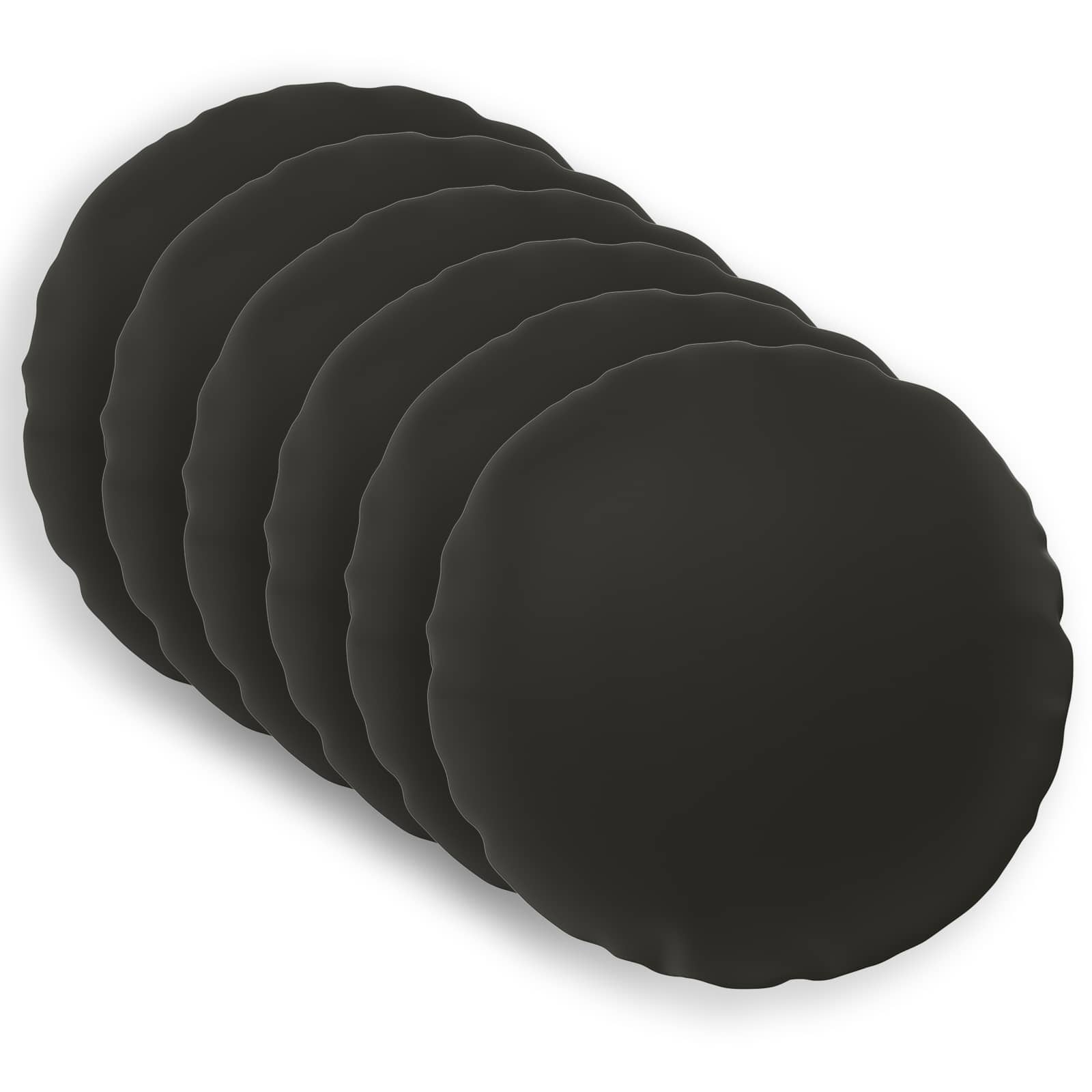 Federa 6 pcs HEERLEN Nero Ø 30 cm Poliestere