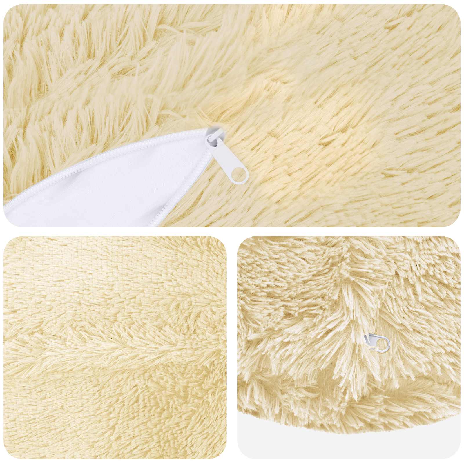 Federa 6 pcs HEERLEN Crema Ø 30 cm Fleece PV