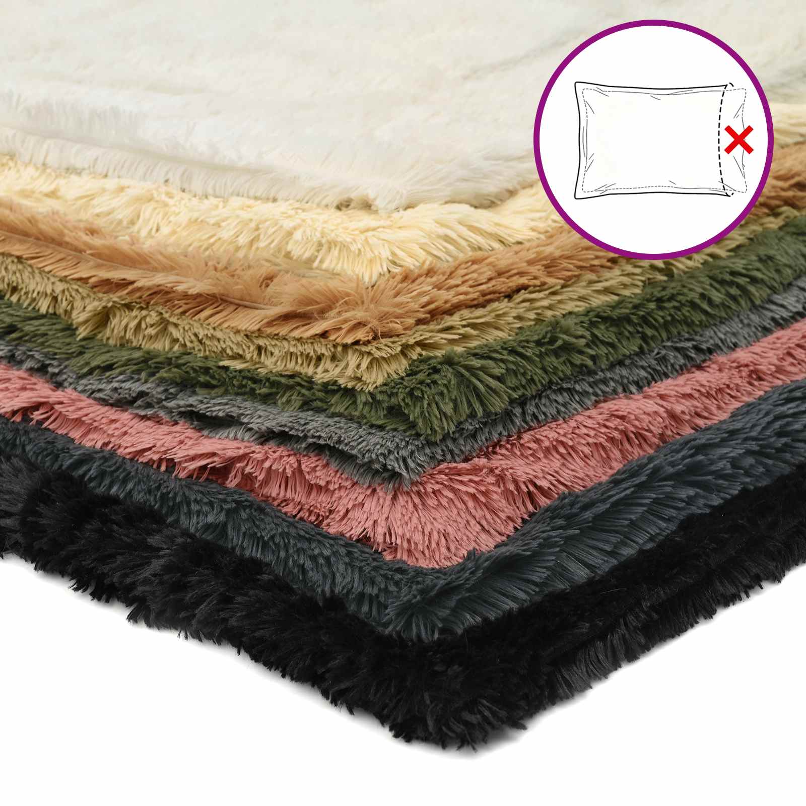 Federa 2 pcs HEERLEN Rosa Ø 30 cm Fleece PV