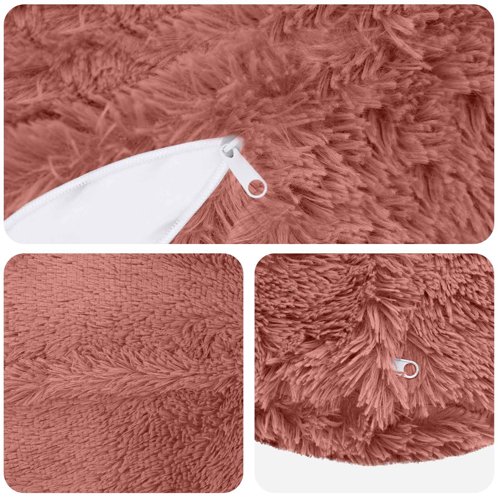 Federa 2 pcs HEERLEN Rosa Ø 30 cm Fleece PV