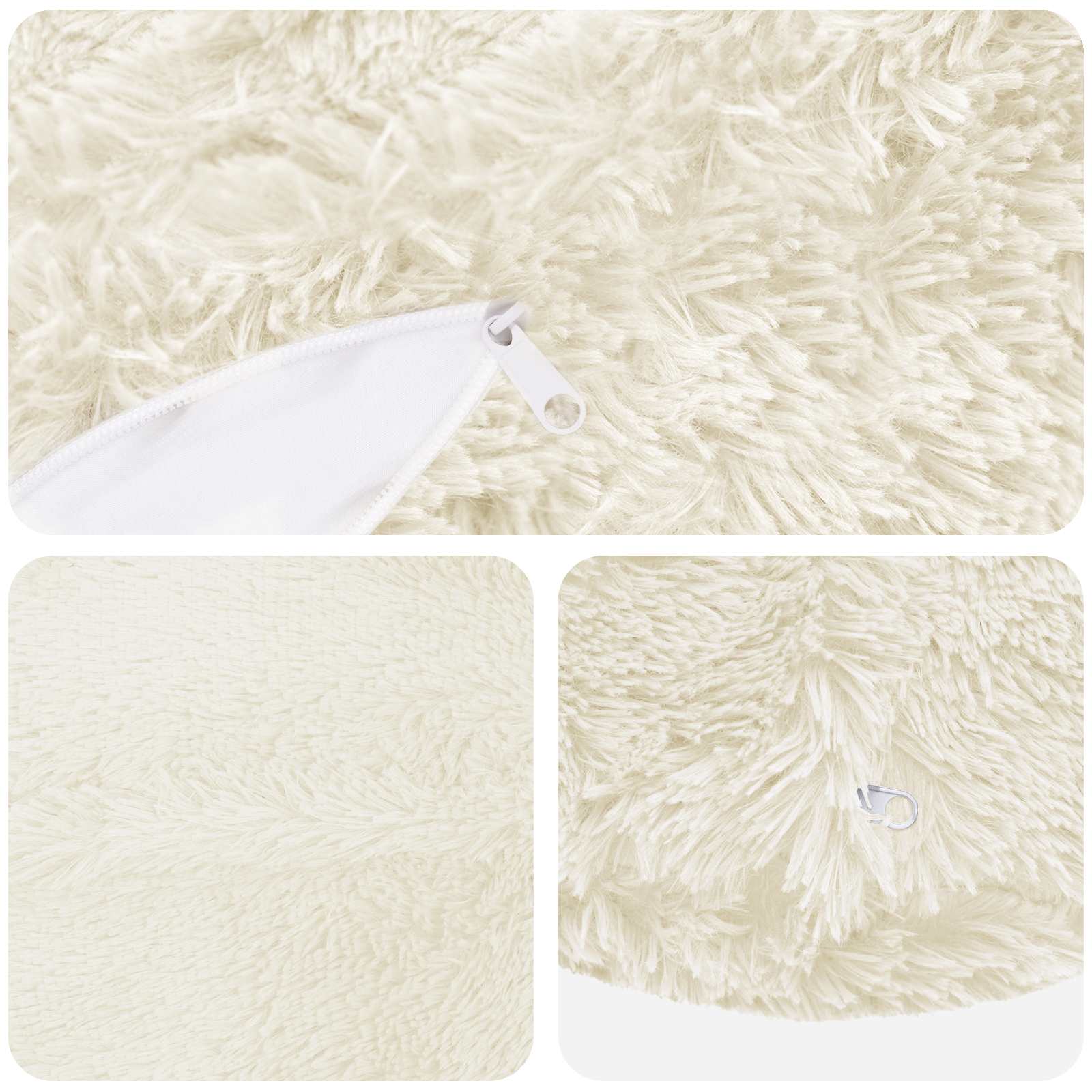 Federa 2 pcs HEERLEN Bianco Ø 30 cm Fleece PV