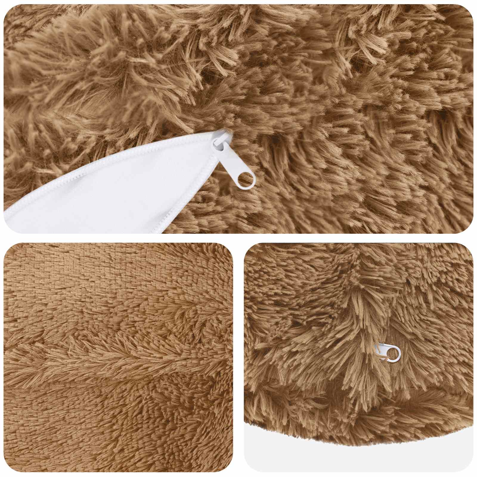 Federa 2 pcs HEERLEN Tortora Ø 30 cm Fleece PV