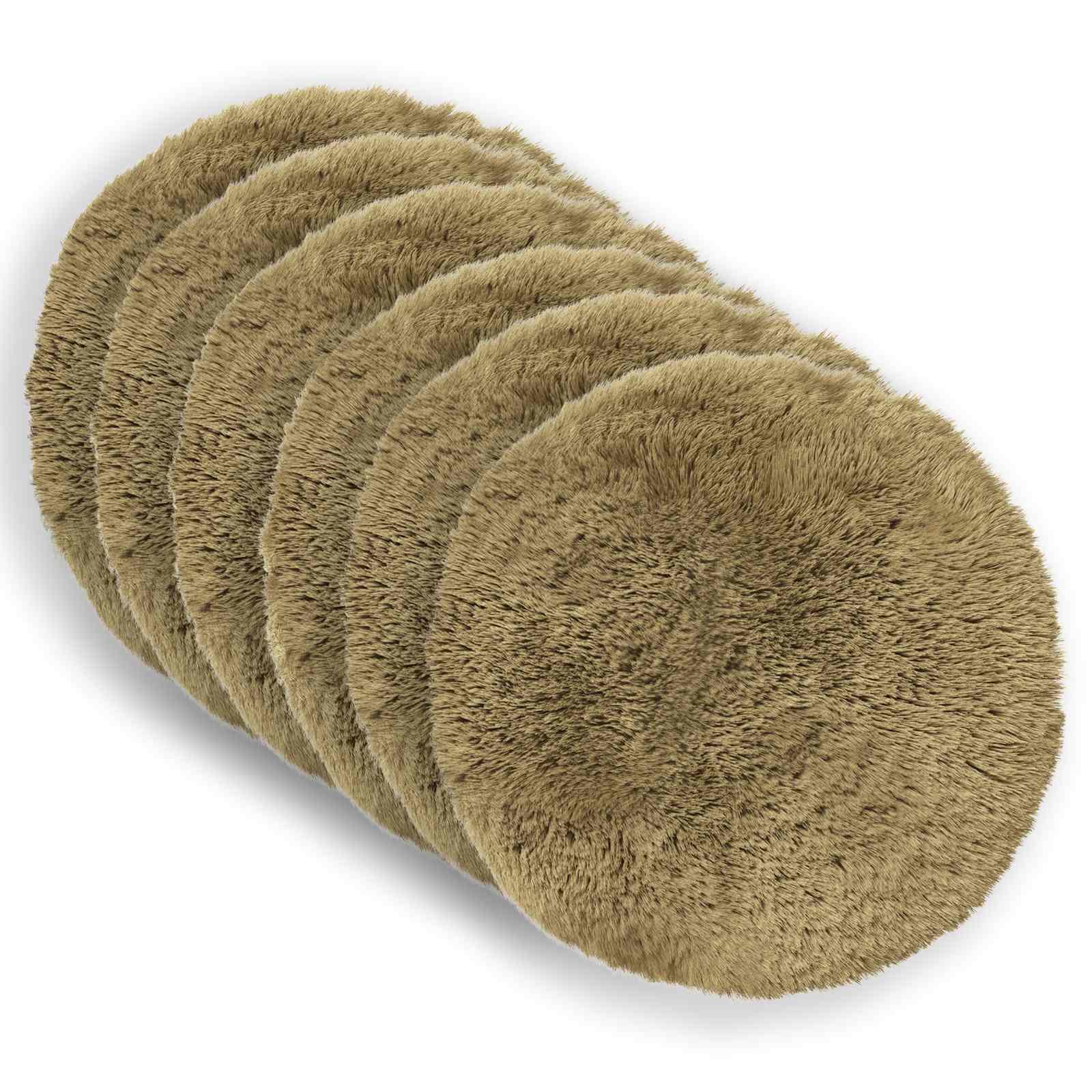 Federa 6 pcs HEERLEN Verde chiaro Ø 30 cm Fleece PV
