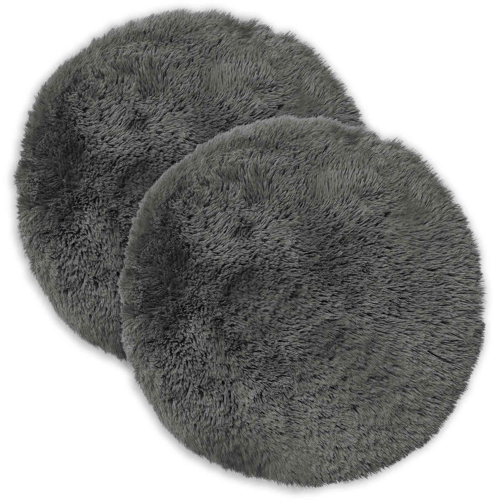 Federa 2 pcs HEERLEN Grigio Chiaro Ø 30 cm Fleece PV
