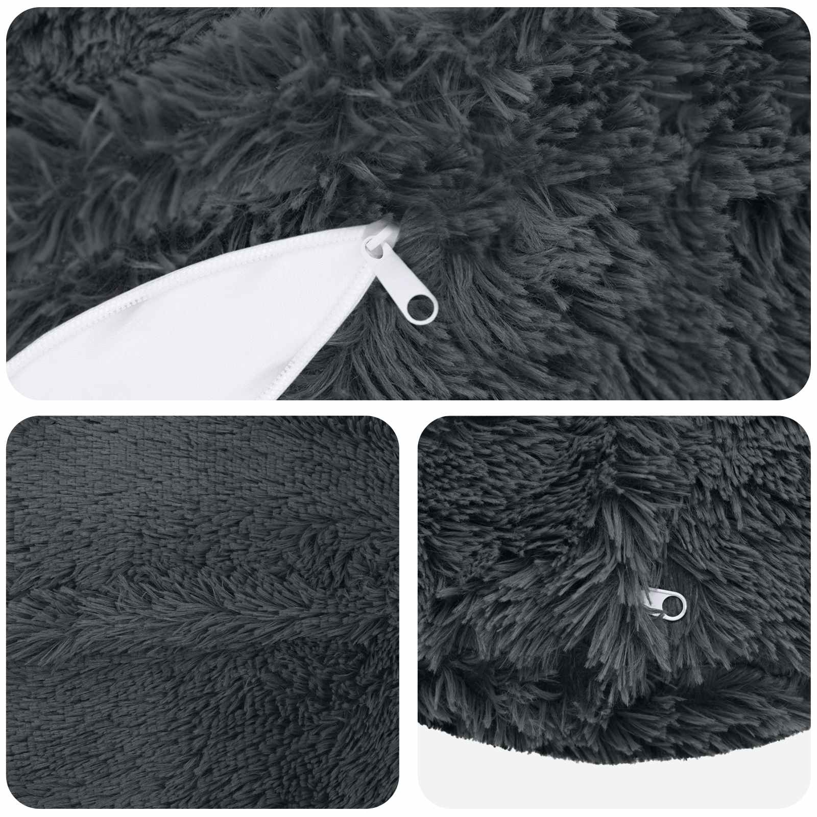 Federa 2 pcs HEERLEN Antracite Ø 30 cm Fleece PV