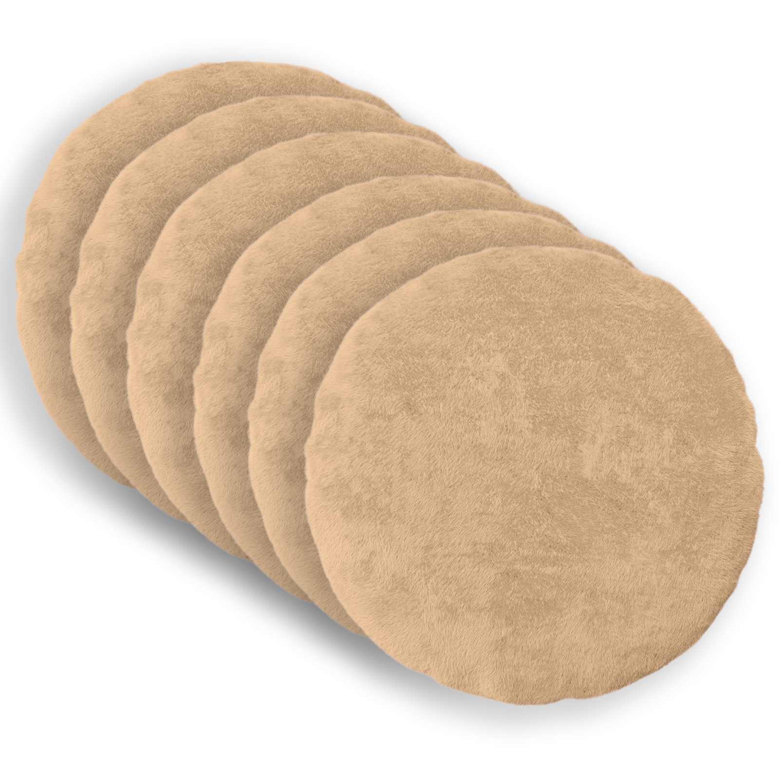 Federa 6 pz HEERLEN Crema Ø 30 cm Pelliccia di Coniglio Finta