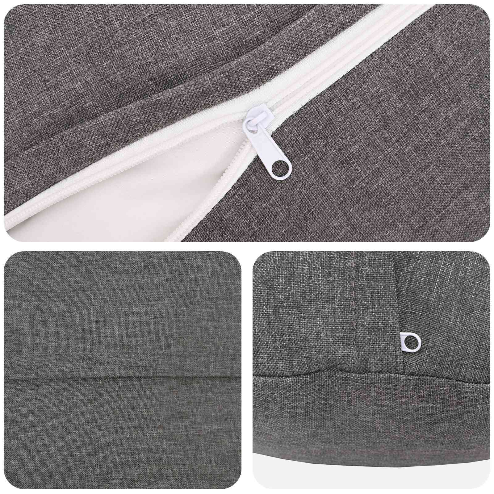 Federa 2 pz HEERLEN Grigio Chiaro Ø 40 cm Tessuto