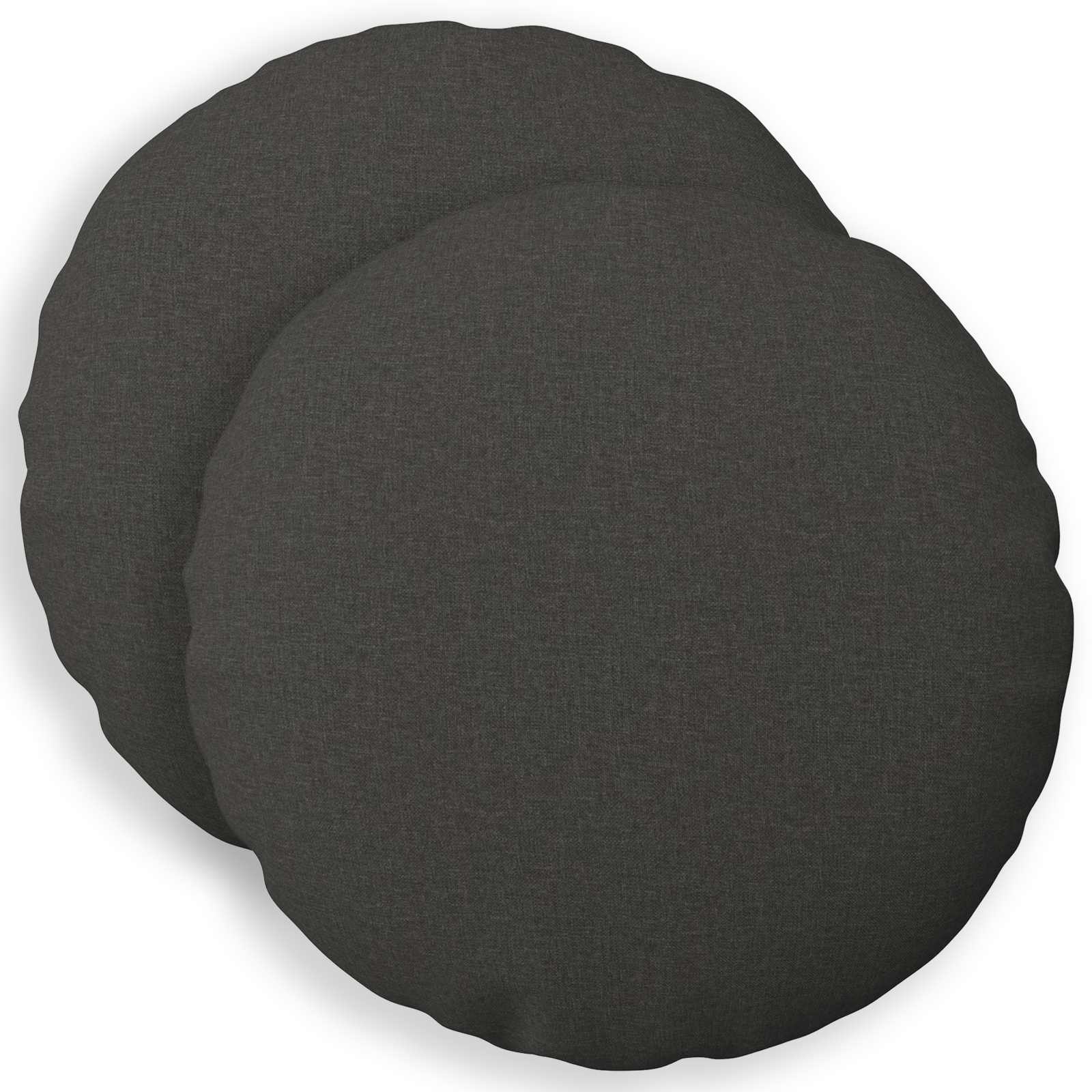 Federa 2 pz HEERLEN Grigio Scuro Ø 40 cm Tessuto
