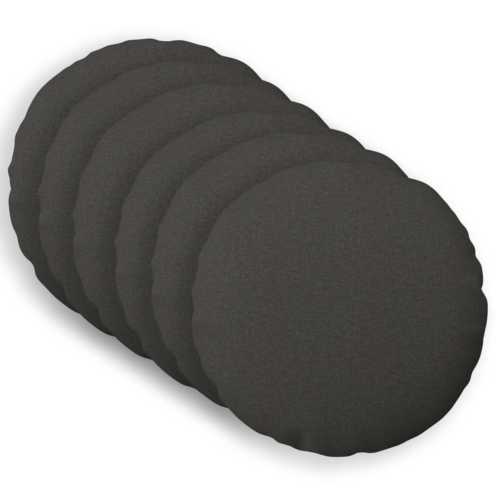 Federa 6 pz HEERLEN Grigio Scuro Ø 40 cm Tessuto