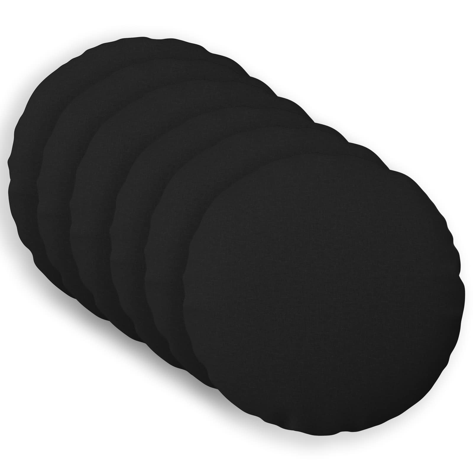 Federa 6 pz HEERLEN Nero Ø 40 cm Tessuto
