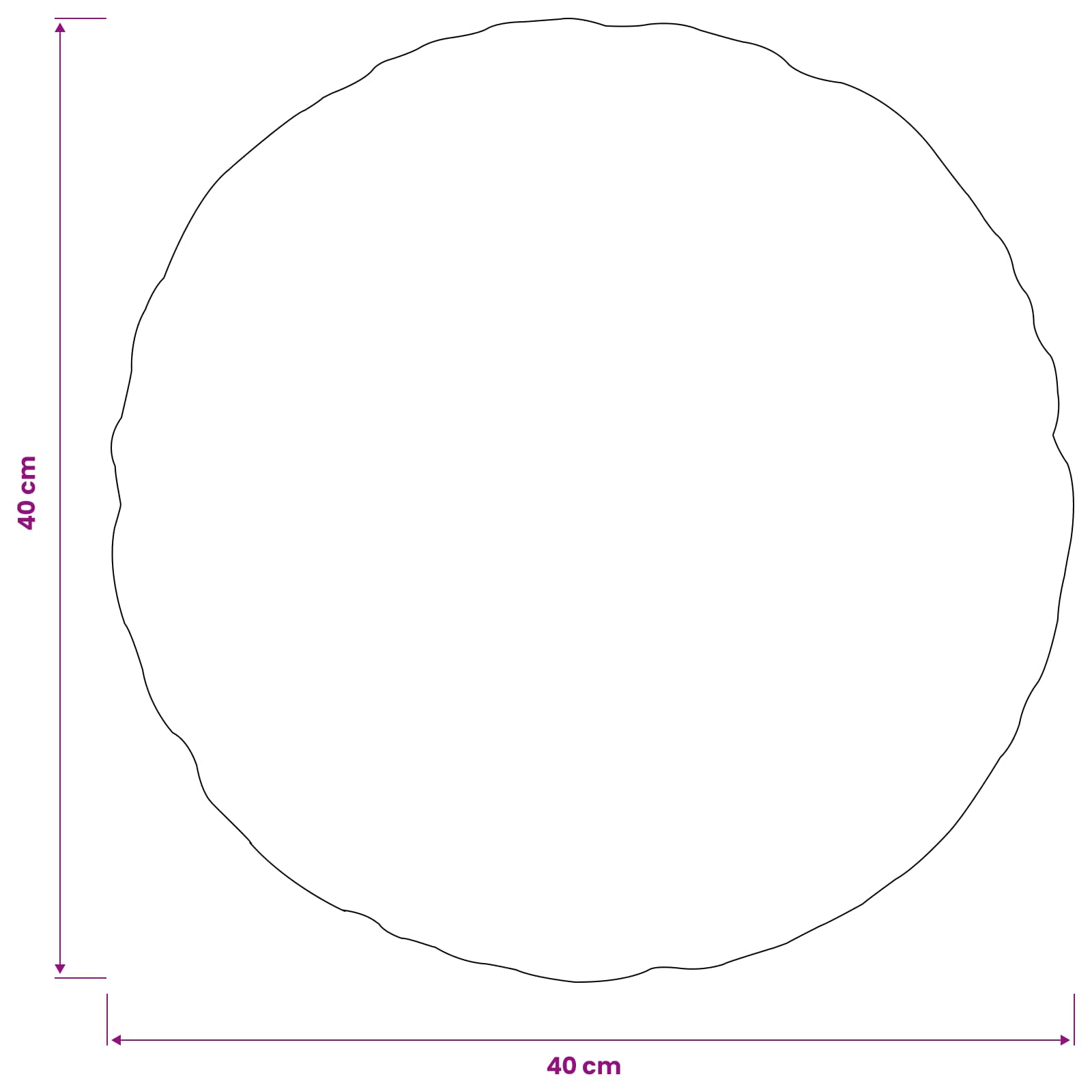 Federa 2 pcs HEERLEN Blu Ø 40 cm Velluto