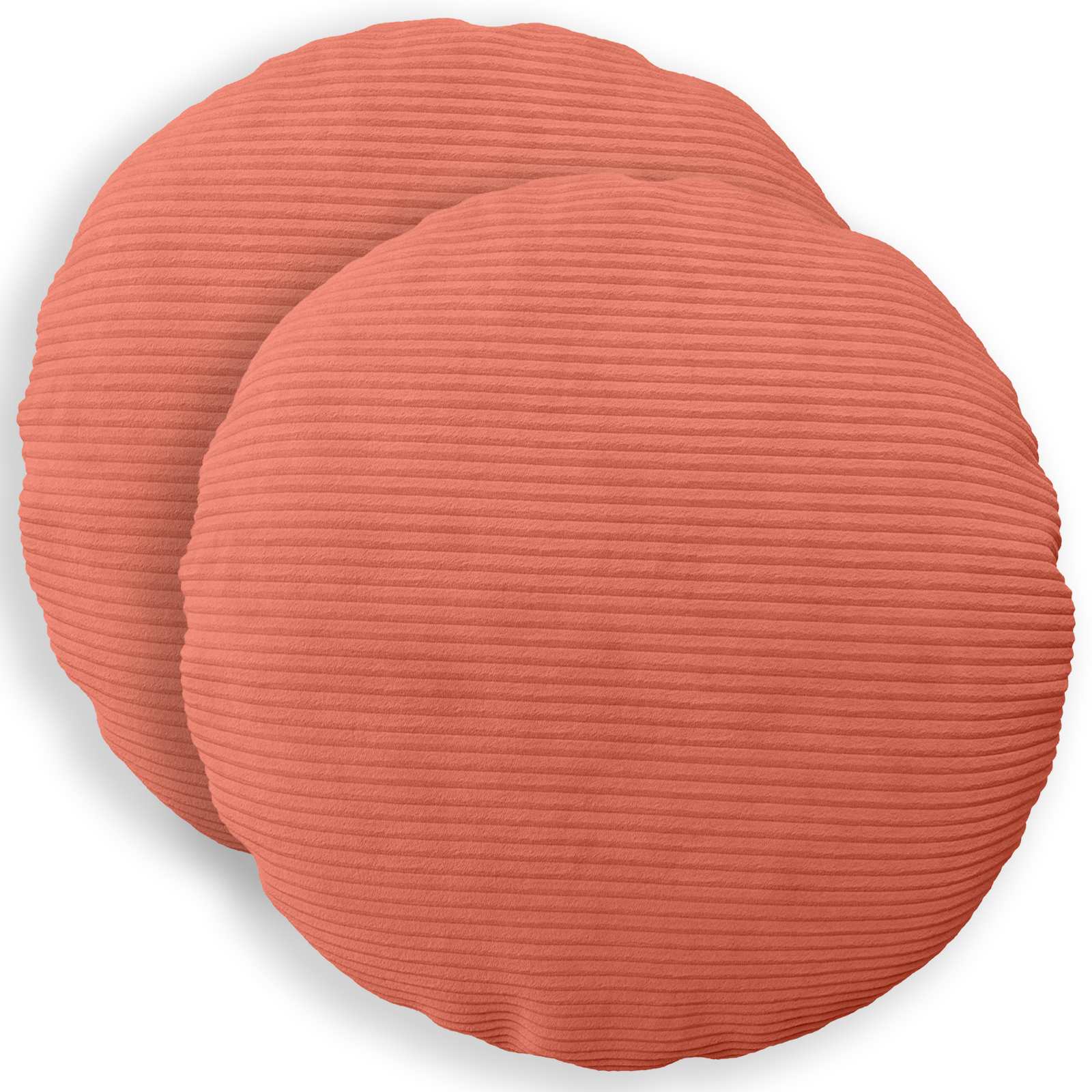 Federa 2 pcs HEERLEN Rosso Arancio Ø 40 cm corduroy
