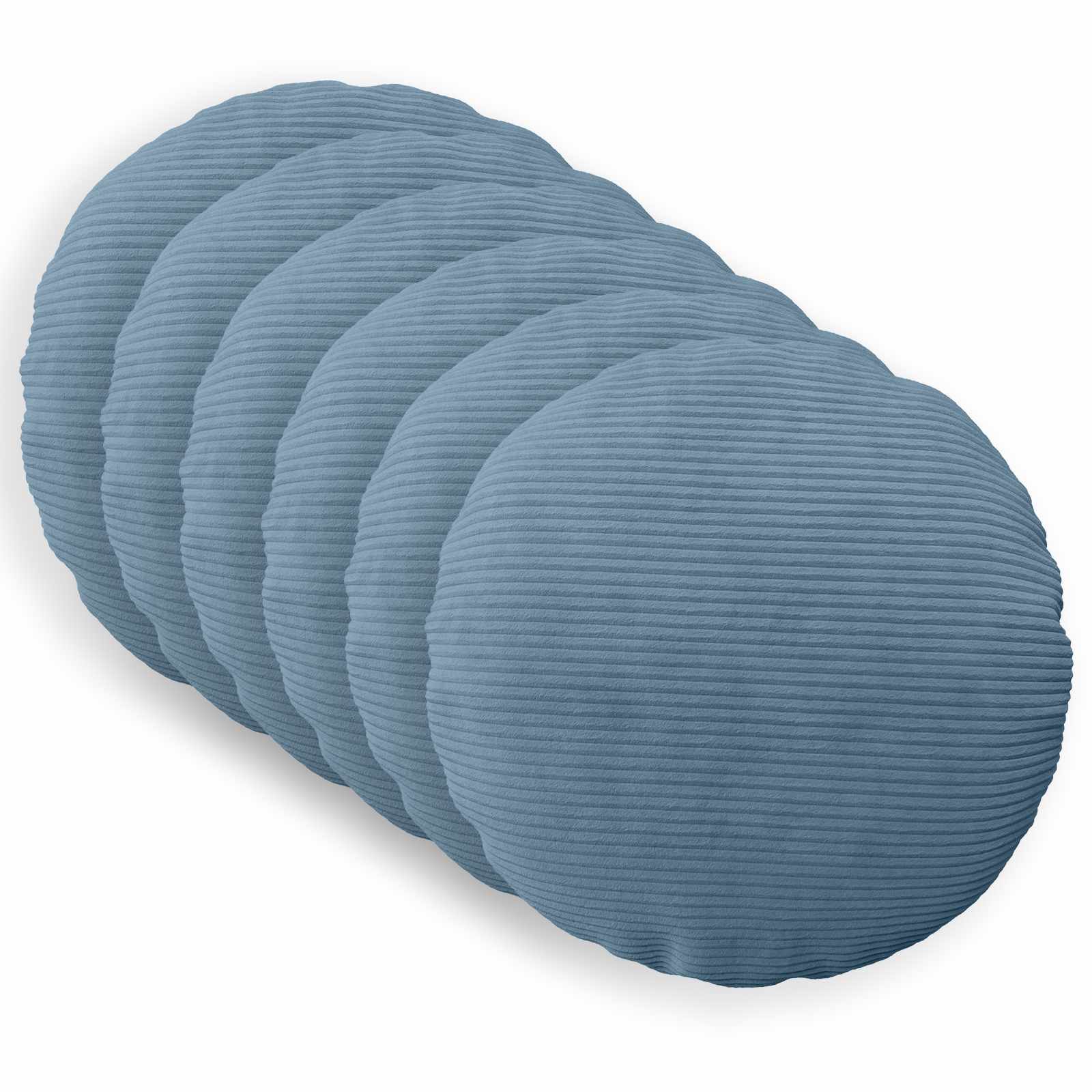 Federa 6 pcs HEERLEN Blu Ø 40 cm corduroy