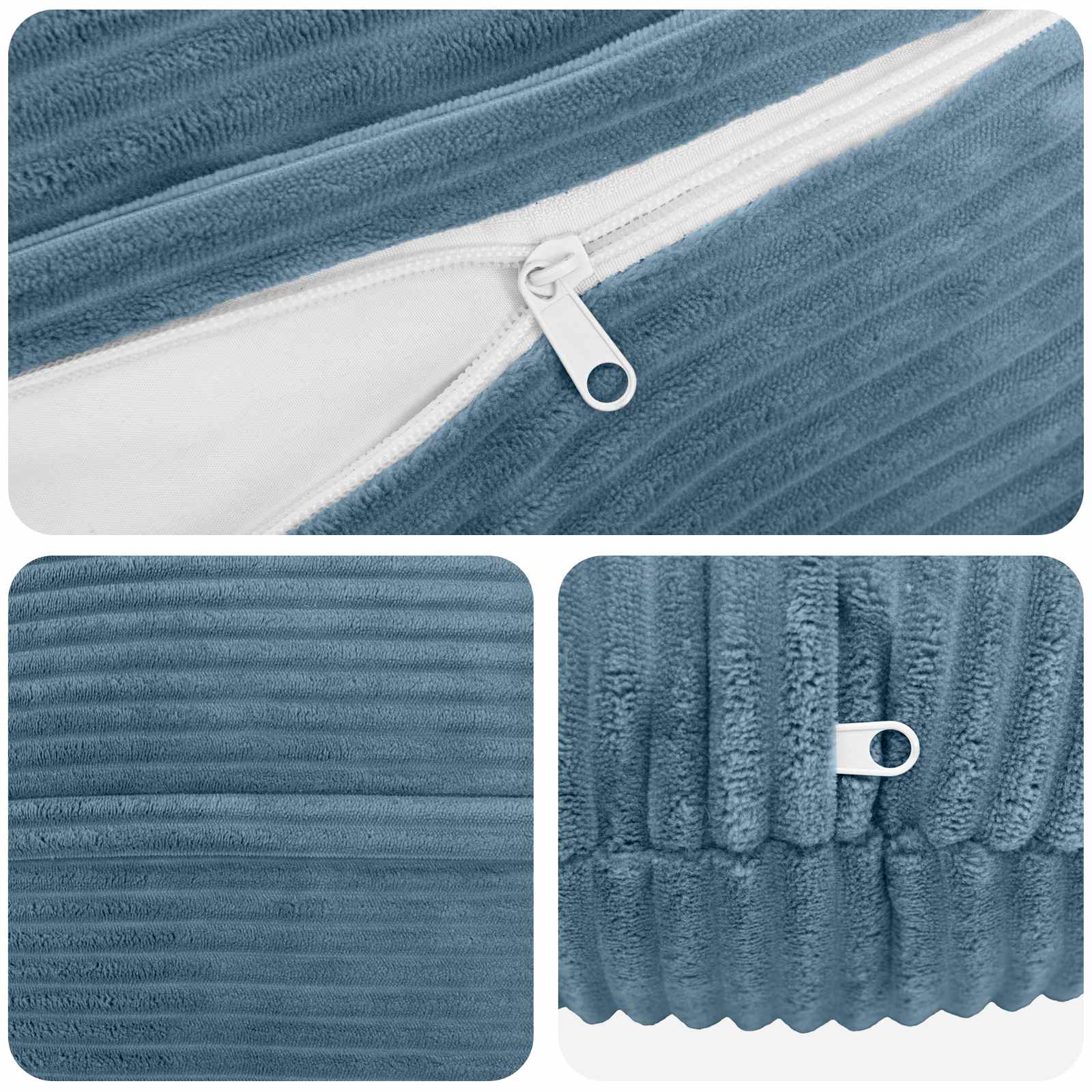 Federa 6 pcs HEERLEN Blu Ø 40 cm corduroy