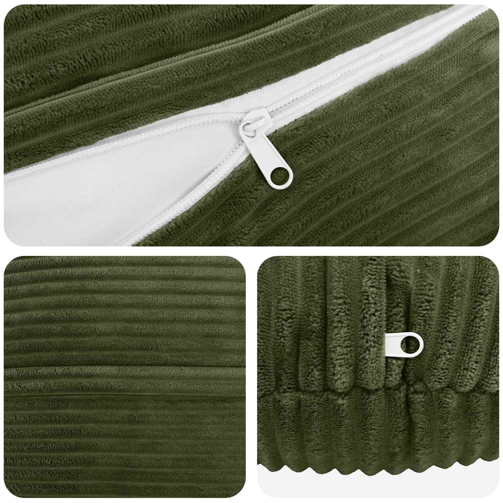 Federa 2 pcs HEERLEN Verde Ø 40 cm corduroy