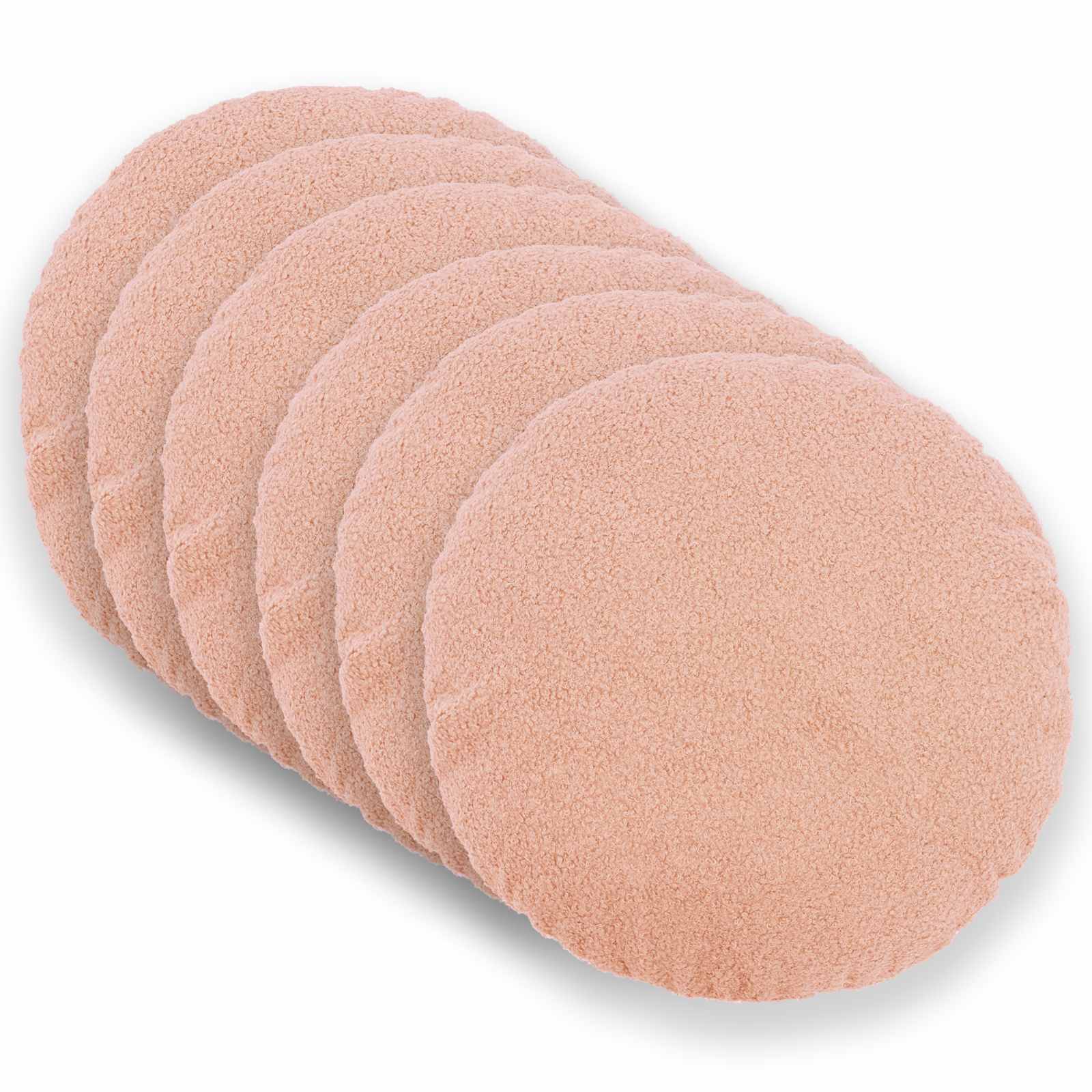 Federa 6 pcs HEERLEN Rosa Ø 40 cm Bouclé