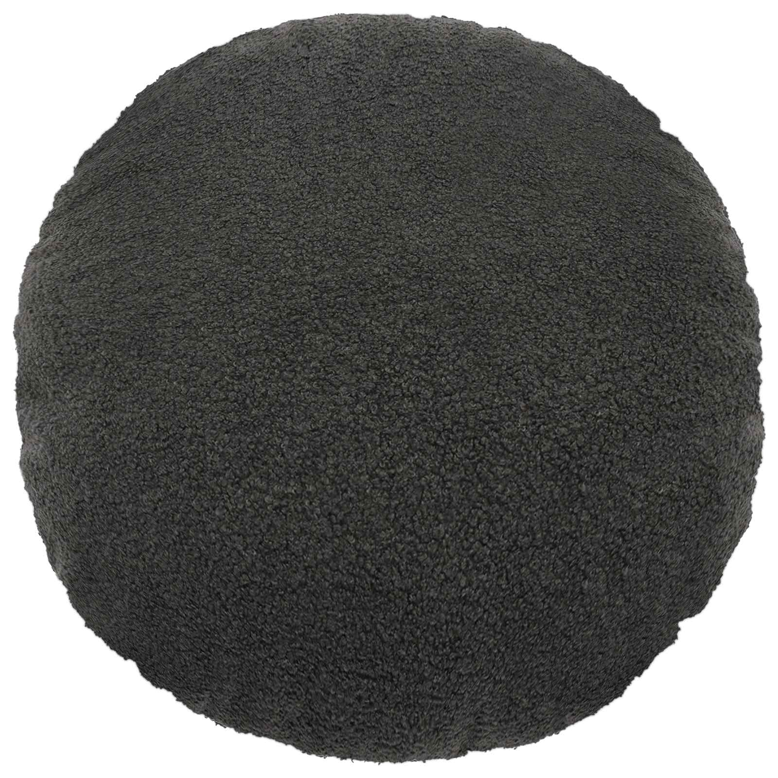 Federa 6 pcs HEERLEN Grigio Scuro Ø 40 cm Bouclé