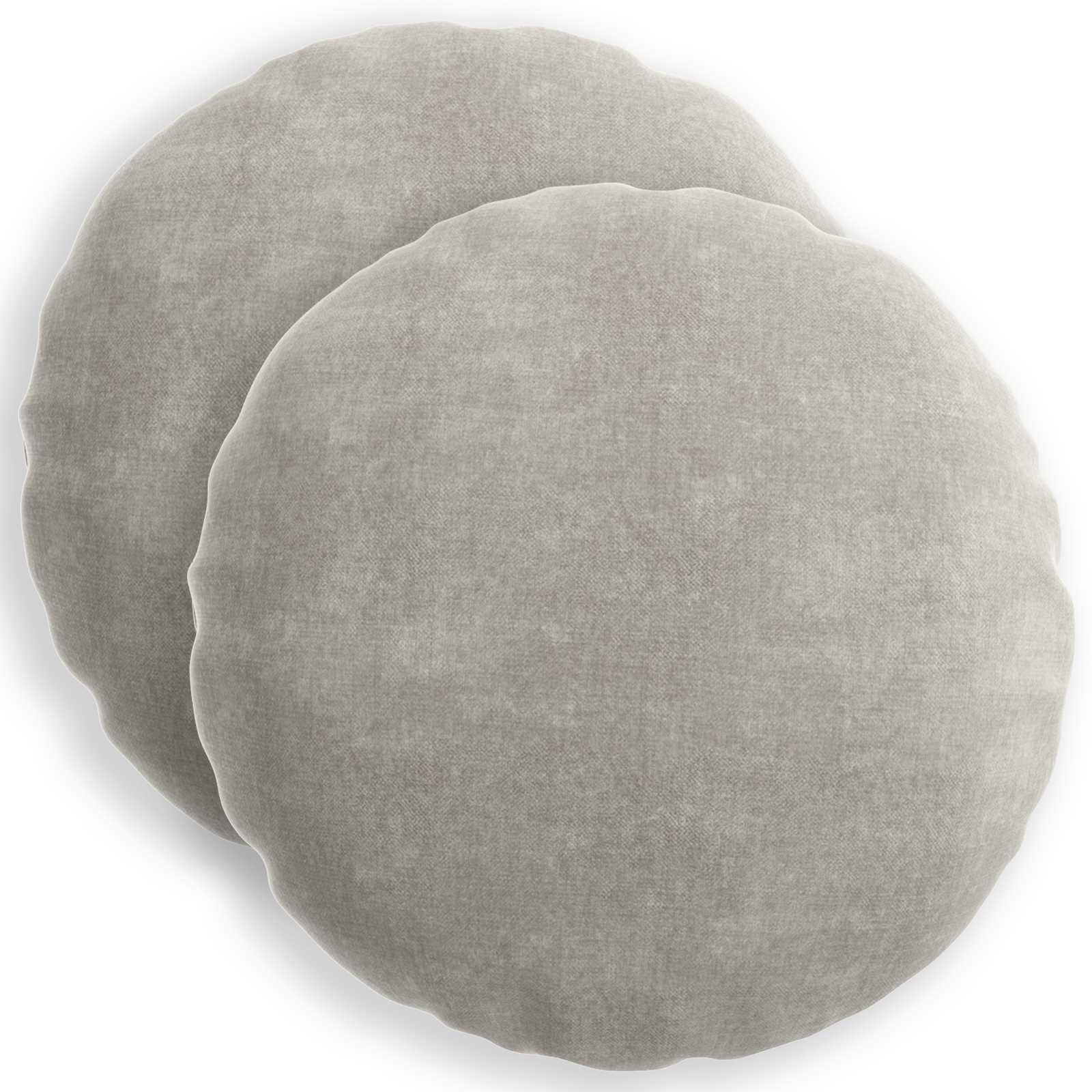 Federa 2 pz HEERLEN Grigio Chiaro Ø 40 cm Tessuto Chenille