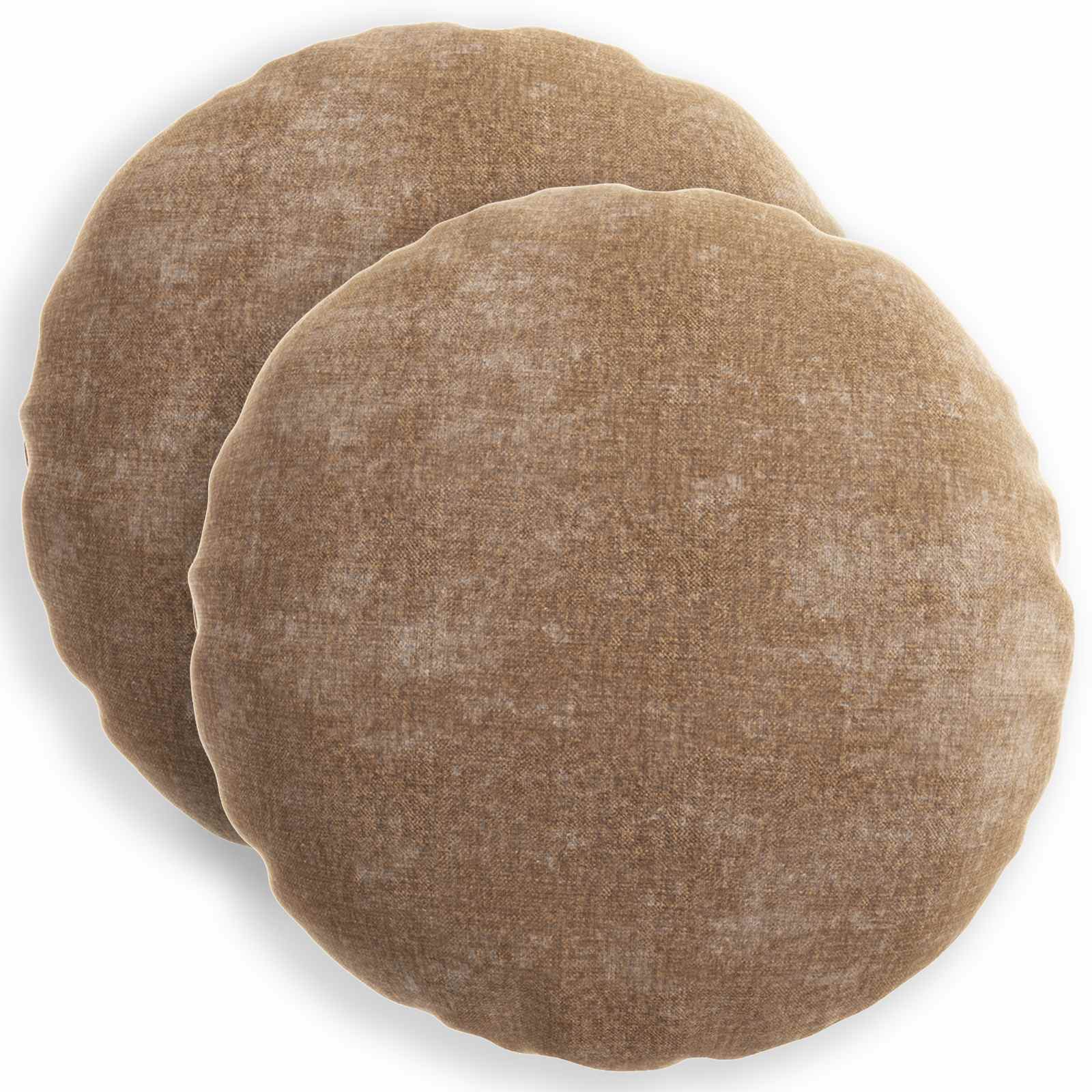Federa 2 pz HEERLEN Marrone Ø 40 cm Tessuto Chenille