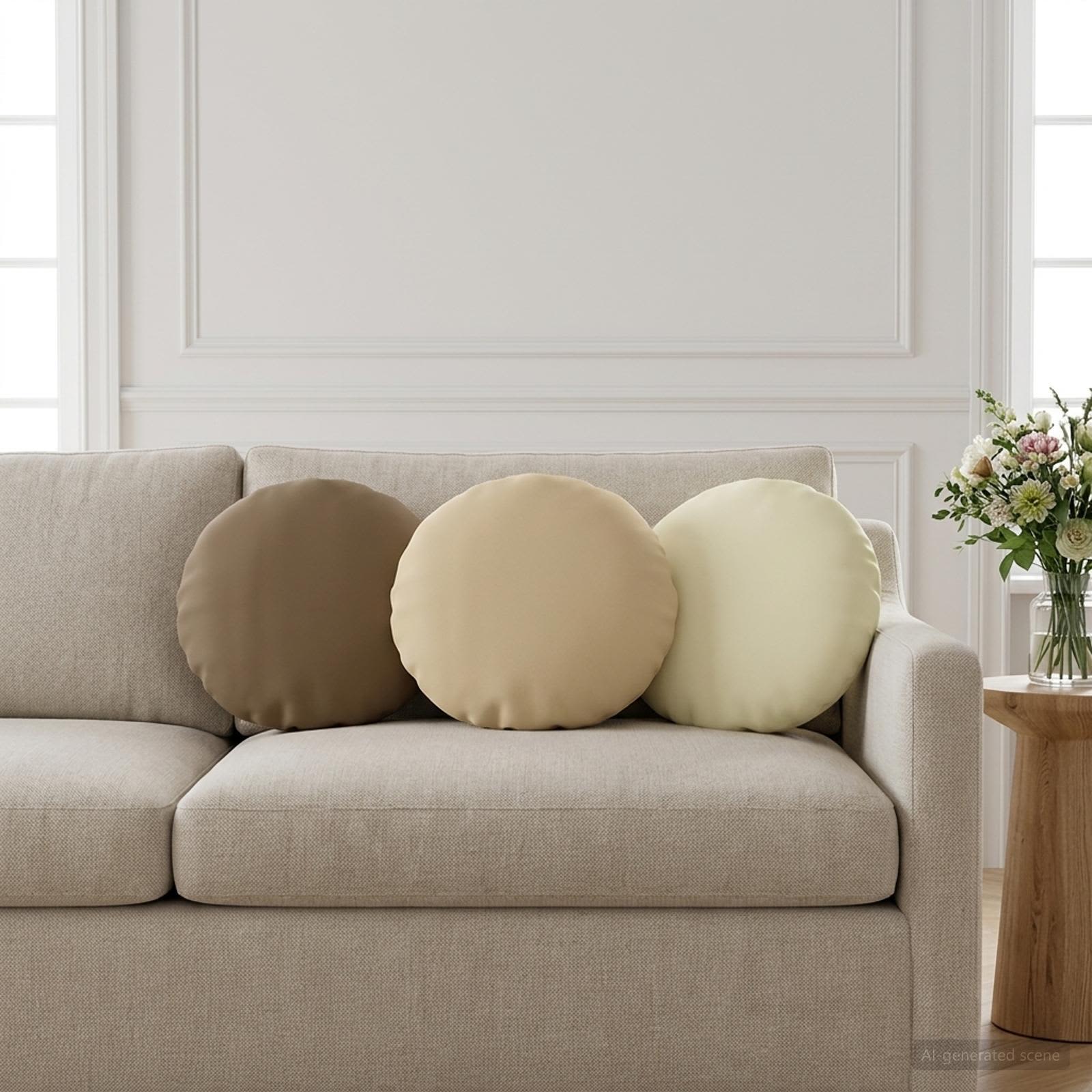 Federa 2 pcs HEERLEN Beige Ø 40 cm Poliestere