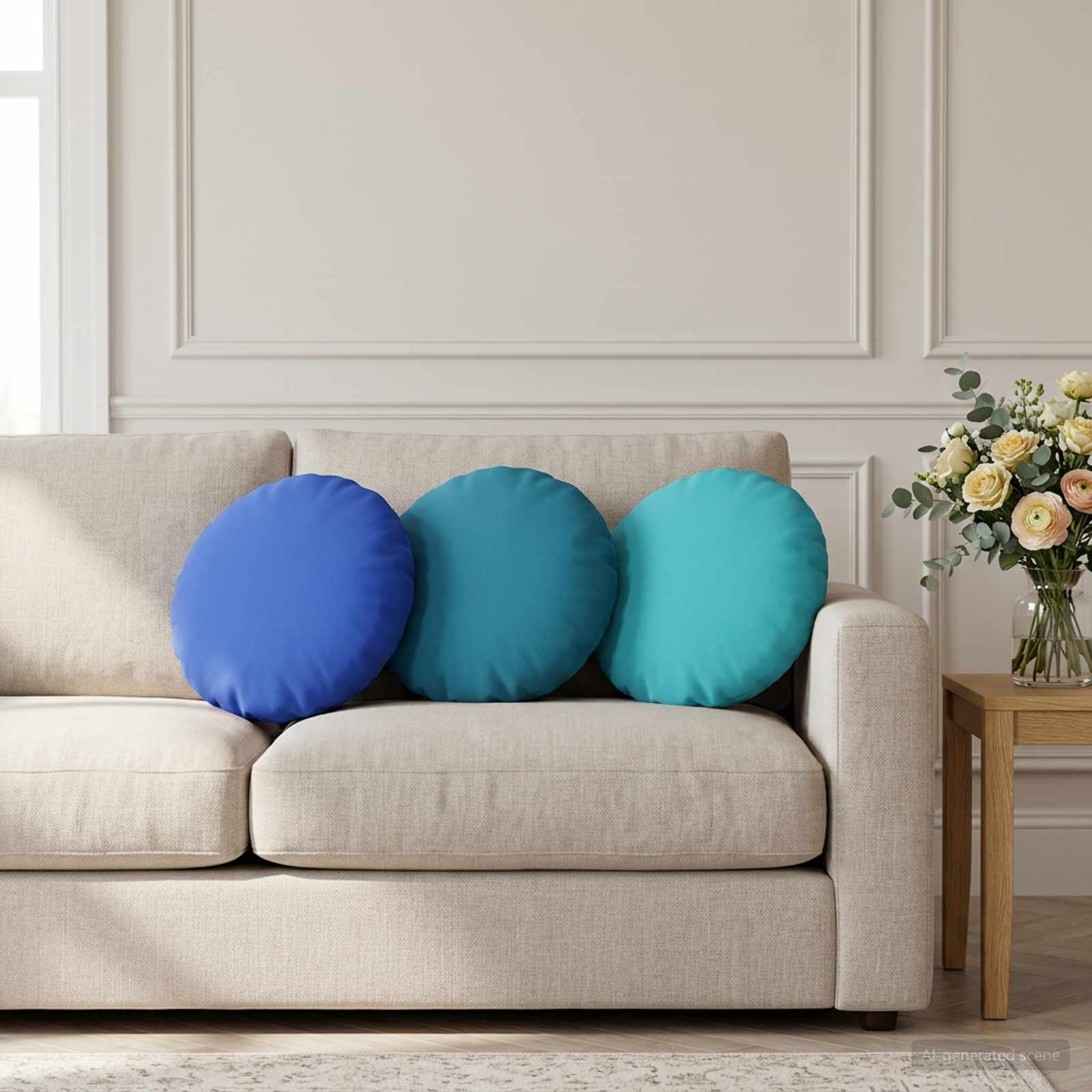 Federa 2 pcs HEERLEN Azzurro Ø 40 cm Poliestere