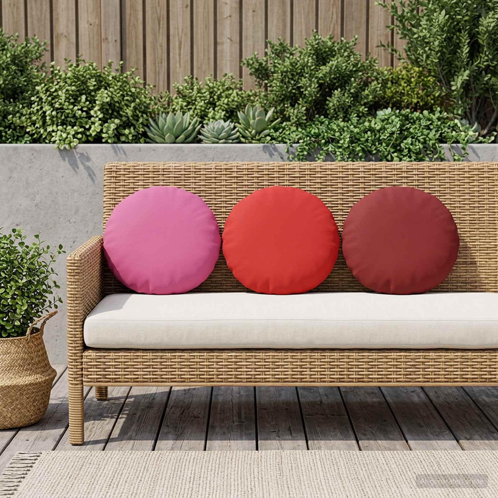 Federa 6 pcs HEERLEN Rosa Ø 40 cm Poliestere