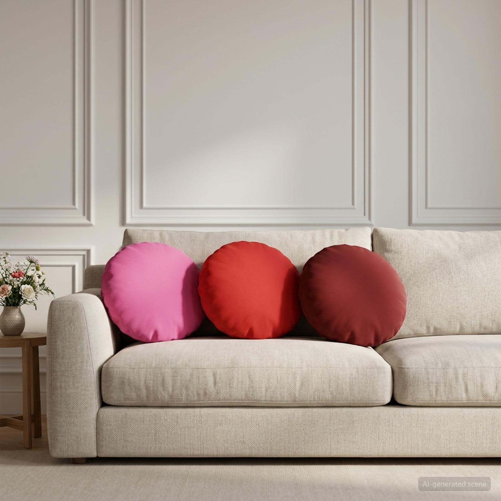 Federa 6 pcs HEERLEN Rosso Ø 40 cm Poliestere