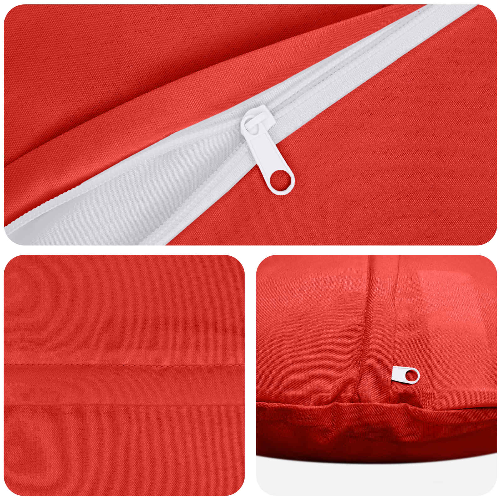 Federa 6 pcs HEERLEN Rosso Ø 40 cm Poliestere