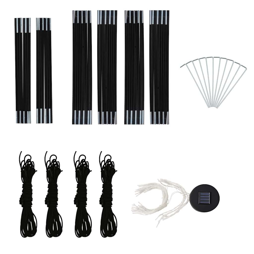 Tenda per Feste con LED e 4 Pareti 3,6x3,6x2,3 m Blu