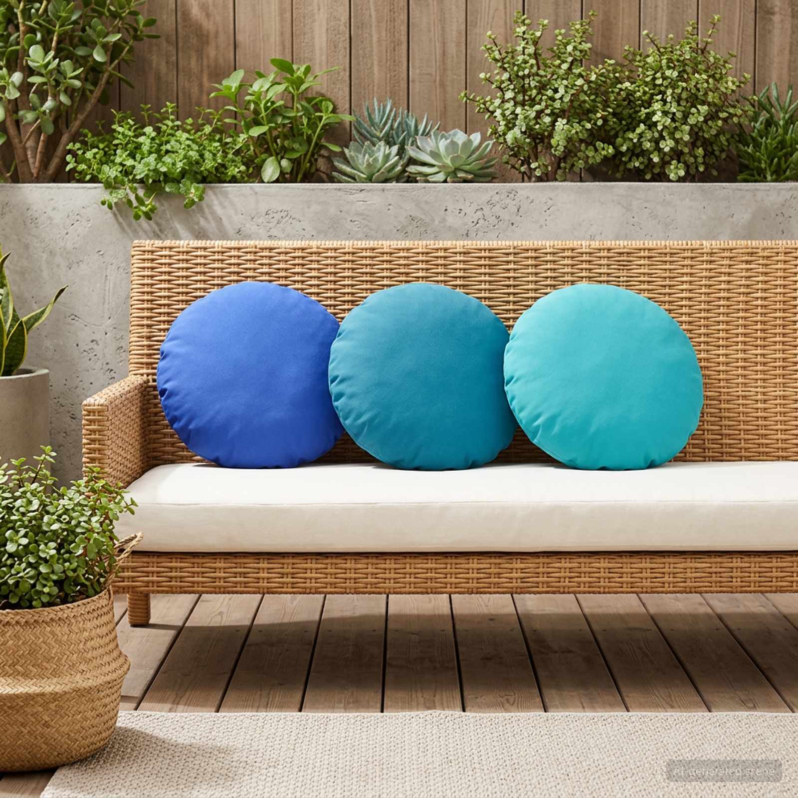 Federa 6 pcs HEERLEN Turchese Ø 40 cm Poliestere