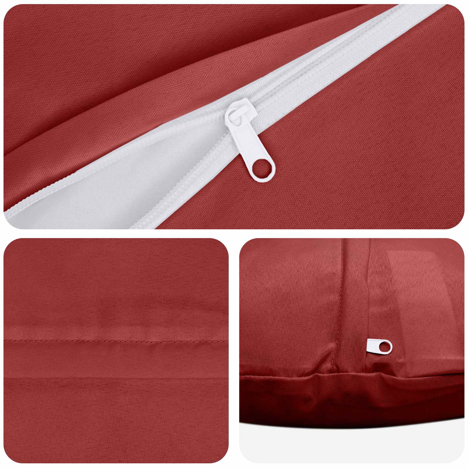 Federa 2 pcs HEERLEN Rosso Vino Ø 40 cm Poliestere