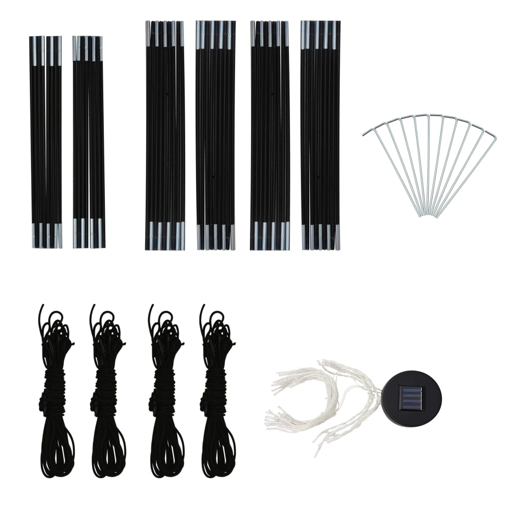 Tenda per Feste con LED e 4 Pareti 3,6x3,6x2,3 m Gialla