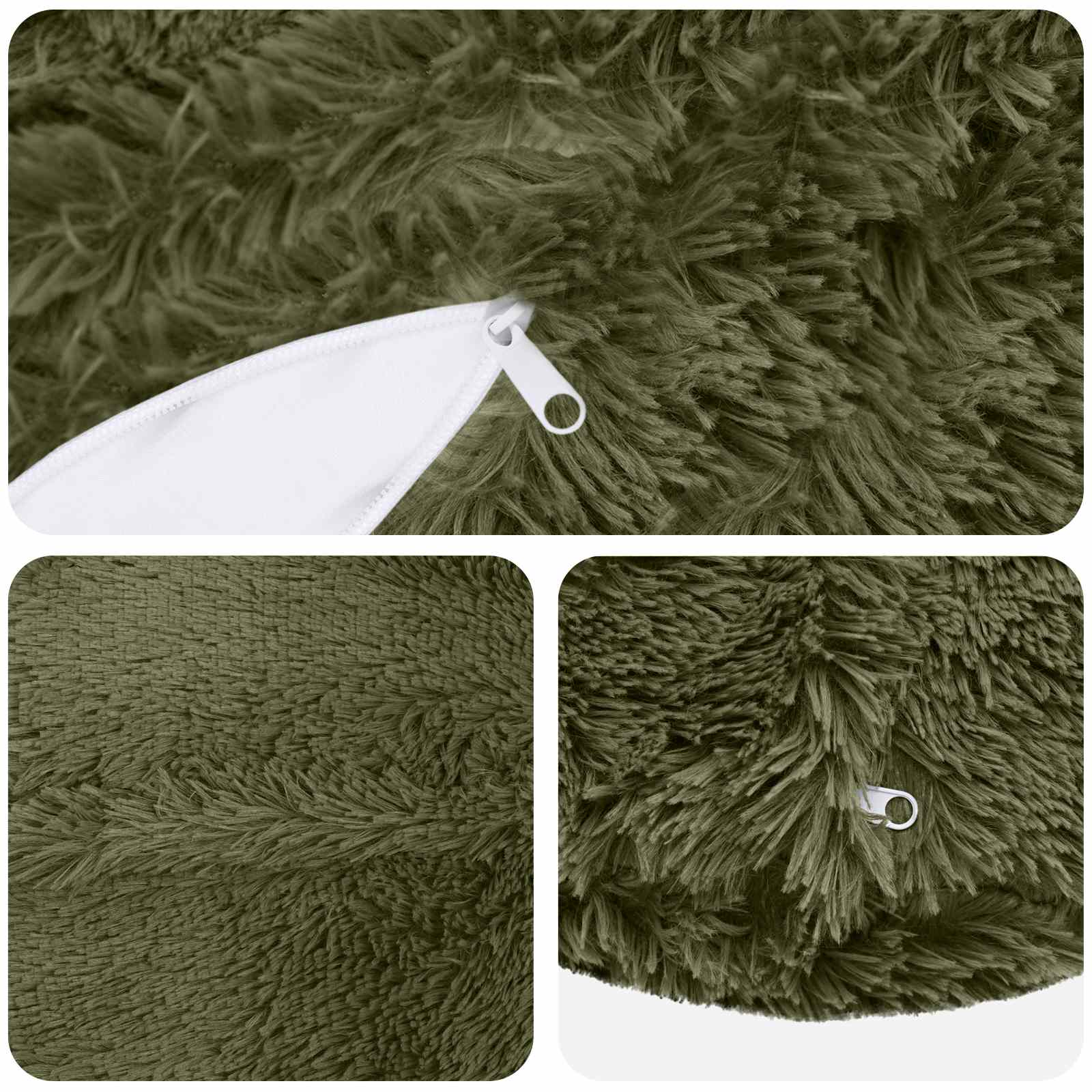 Federa 6 pcs HEERLEN Verde Ø 40 cm Fleece PV