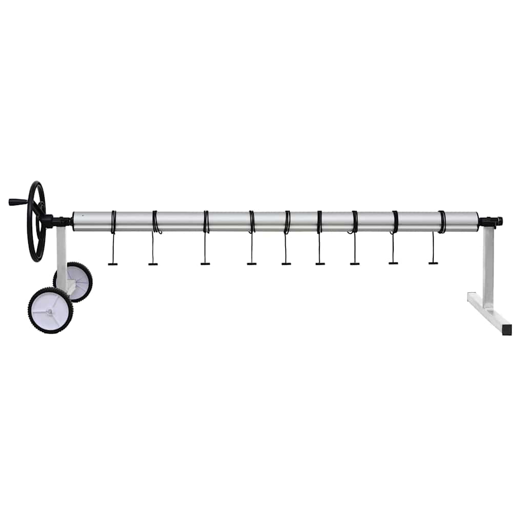 Rullo di Copertura per Piscina con Base in Acciaio Inox