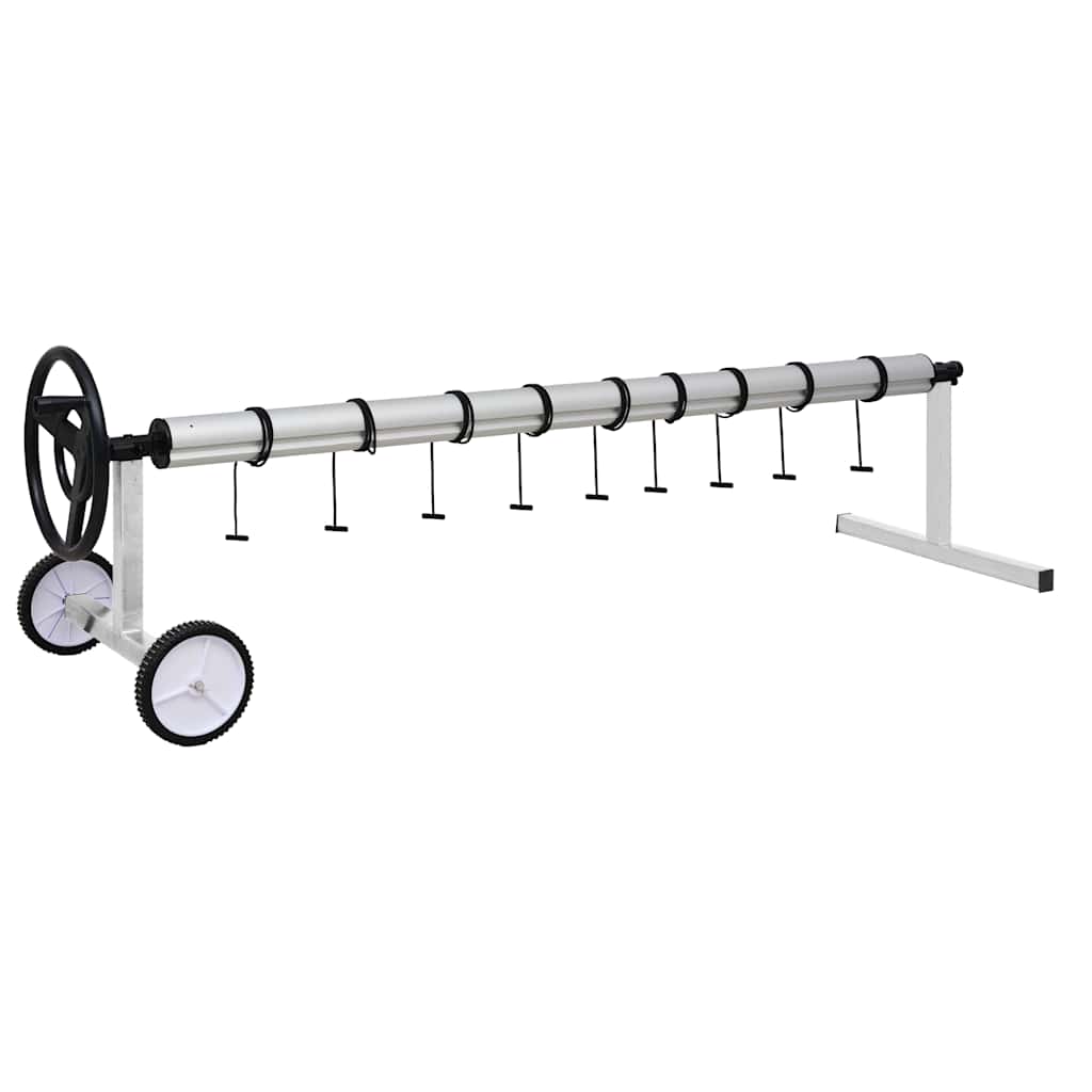Rullo di Copertura per Piscina con Base in Acciaio Inox