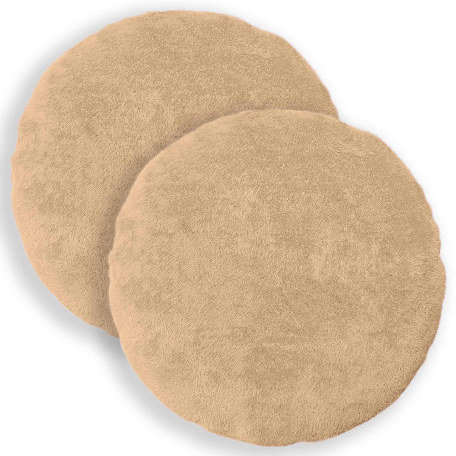 Federa 2 pz HEERLEN Crema Ø 40 cm Pelliccia di Coniglio Finta