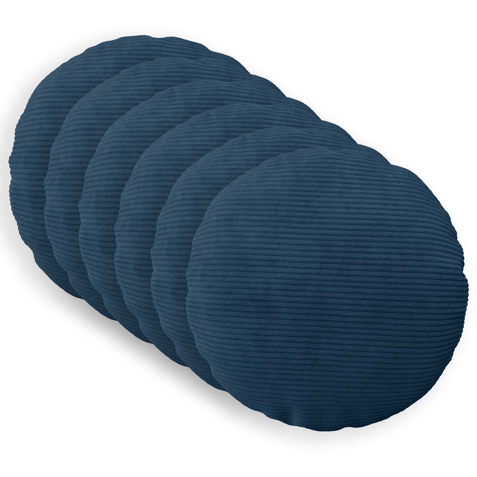 Federa 6 pz HEERLEN Blu navy Ø 50 cm corduroy