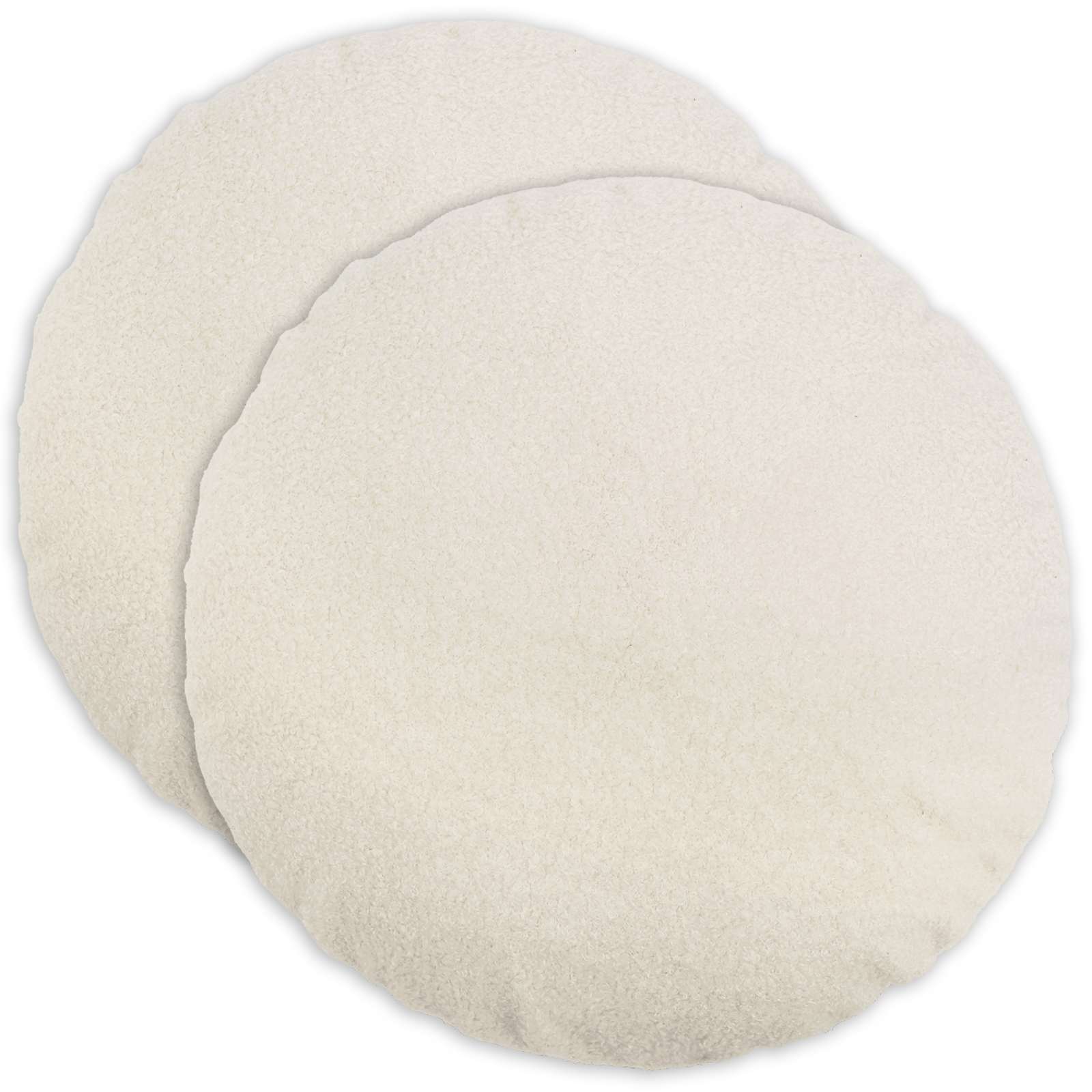 Federa 2 pcs HEERLEN Crema Ø 50 cm Bouclé