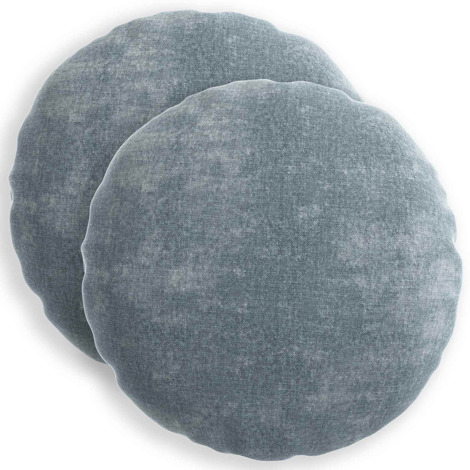 Federa 2 pz HEERLEN Azzurro Ø 50 cm Tessuto Chenille