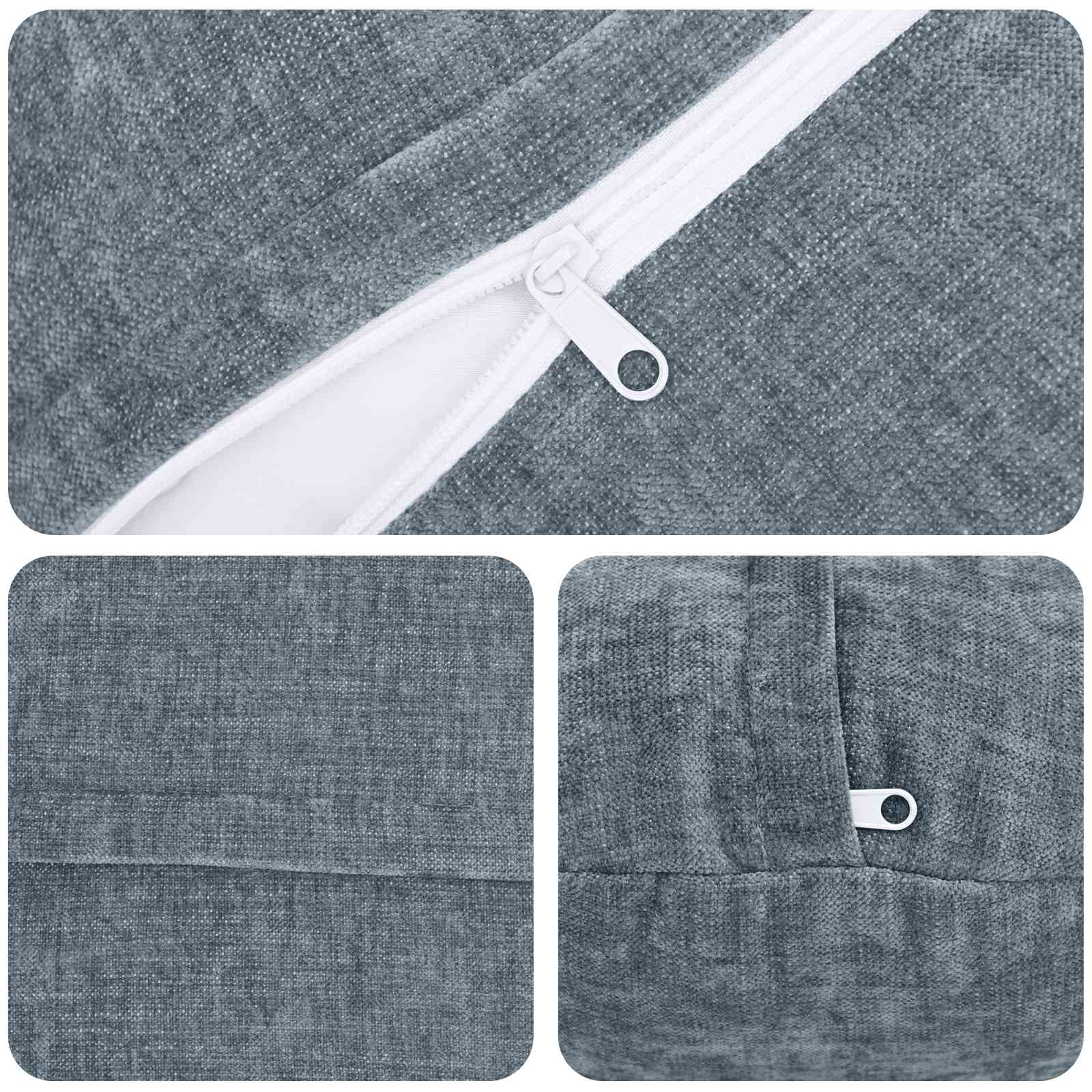 Federa 6 pz HEERLEN Azzurro Ø 50 cm Tessuto Chenille